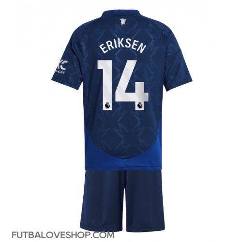 Dres Manchester United Christian Eriksen #14 Preč pre deti 2024-25 Krátky Rukáv (+ trenírky)